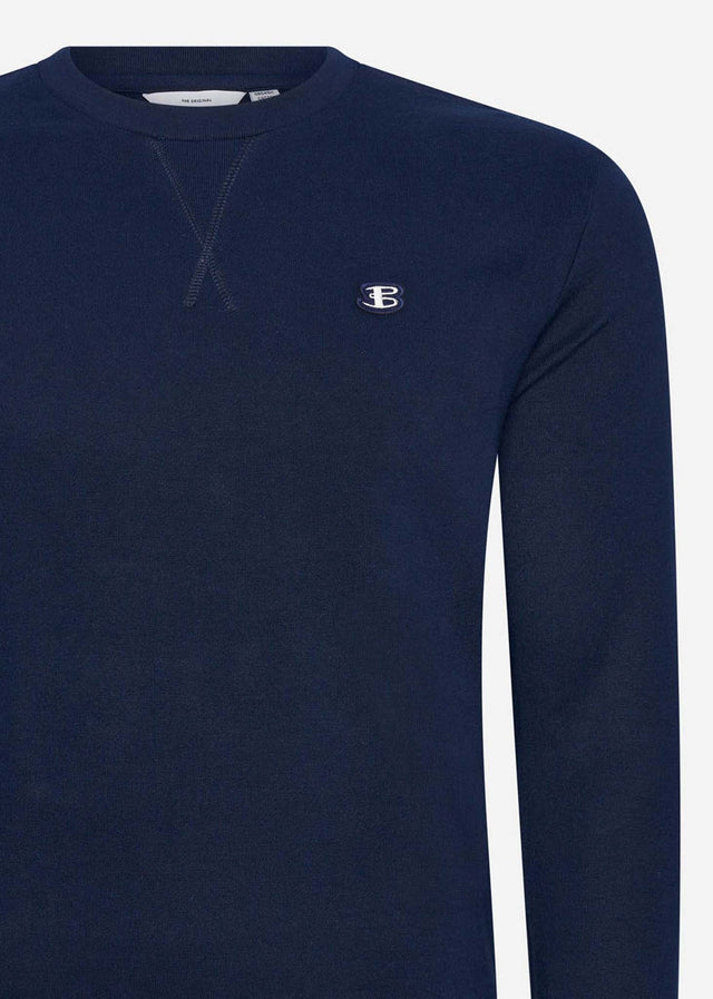 Ben Sherman Sweaters  B logo crew - marine dark 