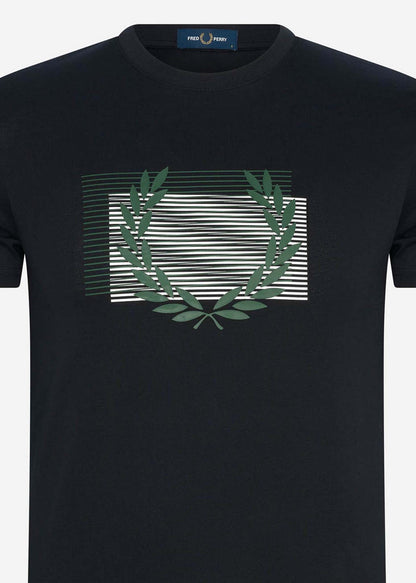 Fred Perry T-shirts  Glitched graphic t-shirt - black 