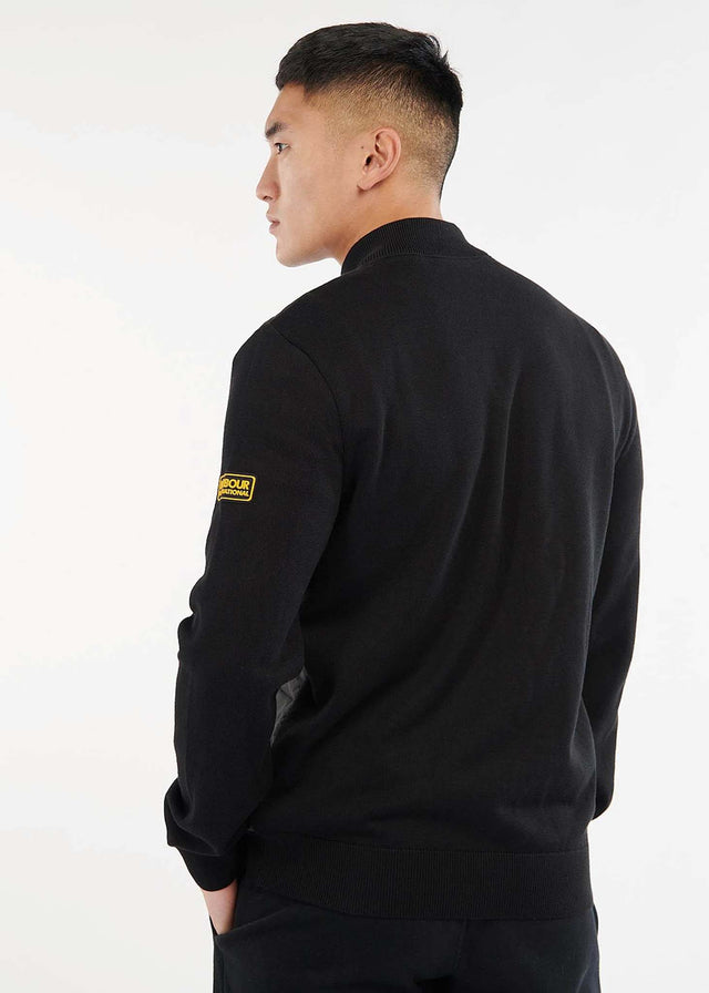 Barbour International Cardigans  Legacy baffle zip thru - black 