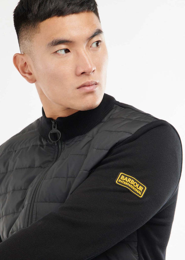Barbour International Cardigans  Legacy baffle zip thru - black 