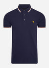 Lyle & Scott Polo's  Tipped polo - navy white 