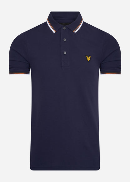 Lyle & Scott Polo's  Tipped polo - navy white 