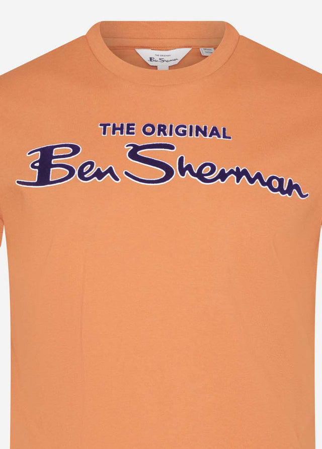 Ben Sherman T-shirts  Signature flock tee -anise 