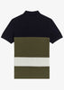 Fred Perry Polo's  Printed colour block poloshirt - navy 