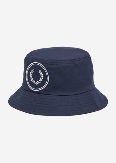 Fred Perry Bucket Hats  Circle branded ripstop bucket hat - navy 