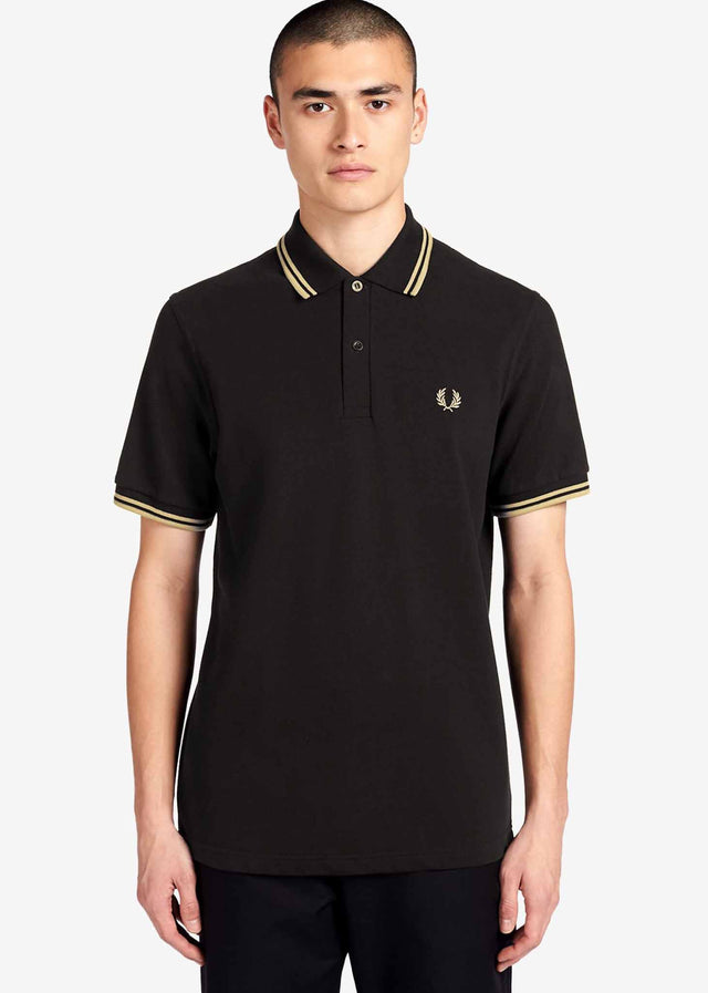 Fred Perry Polos  Twin tipped fred perry shirt - black champagne 