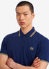 Fred Perry Polo's  Twin tipped fred perry shirt - french navy 