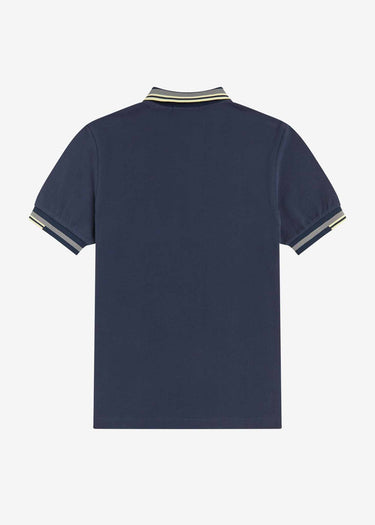 Fred Perry Polo's  Abstract tipped polo shirt - dark airforce 