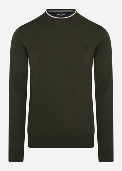 Fred Perry Truien  Classic crew neck jumper - hunting green 