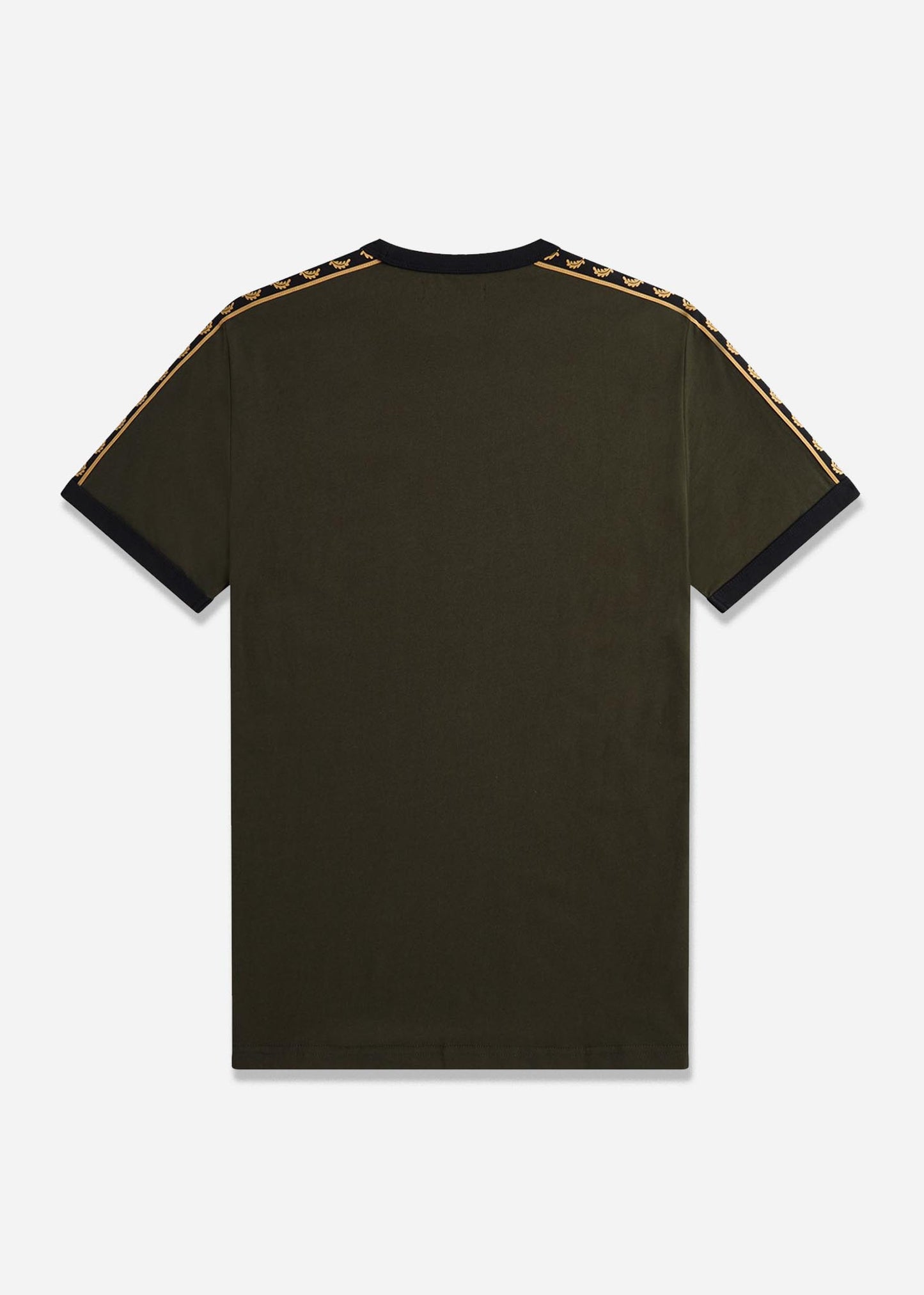 Gold taped ringer t-shirt - hunting green
