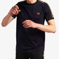 Gold taped ringer t-shirt - navy