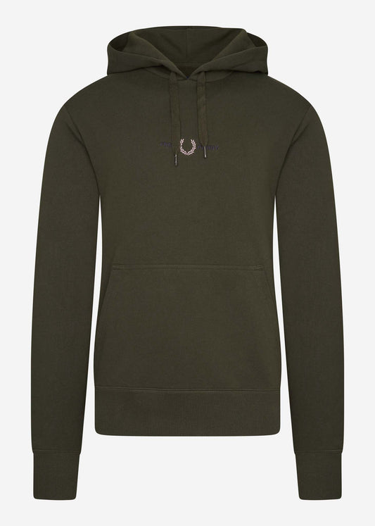 fred perry hoodie capuchon tui hunting green