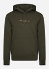 Fred Perry Vesten  Graphic hooded sweatshirt - hunting green 