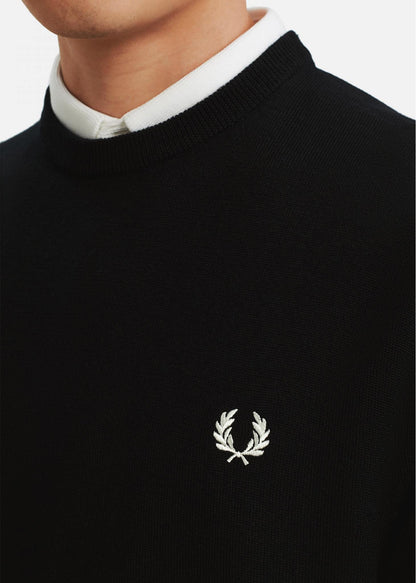 Fred Perry Truien  Classic crew neck jumper - black 