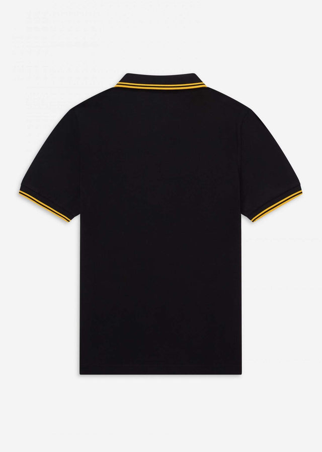 Fred Perry Polos  Twin tipped aw polo - black / new yellow 