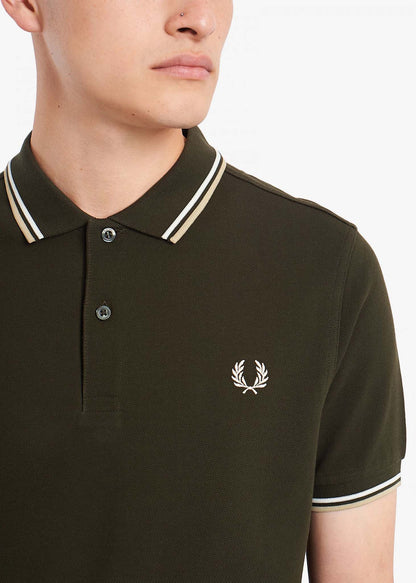 Fred Perry Polo's  Twin tipped aw polo - hunting green 