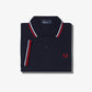 Twin tipped fred perry shirt - navy white red