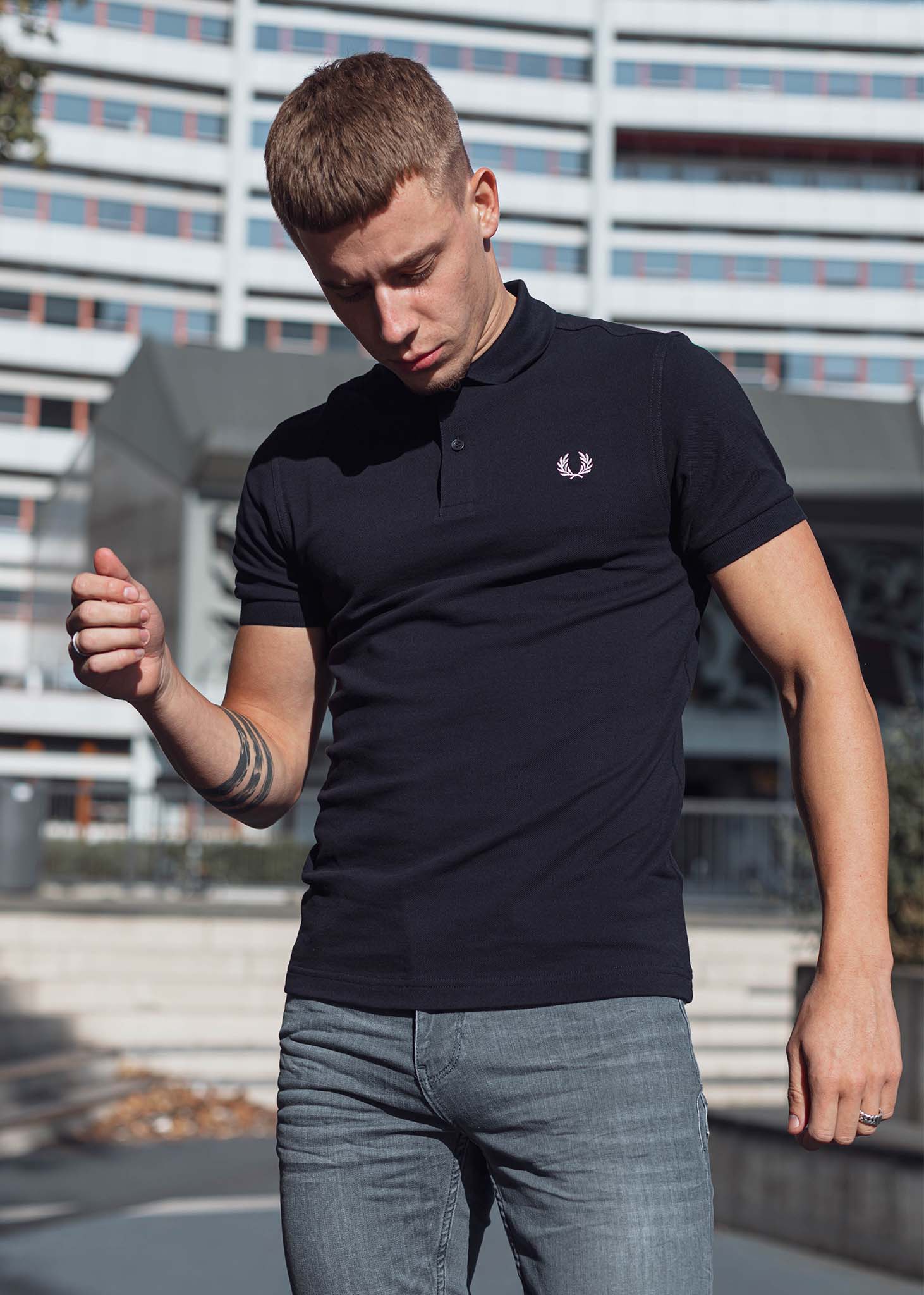 fred perry polo navy