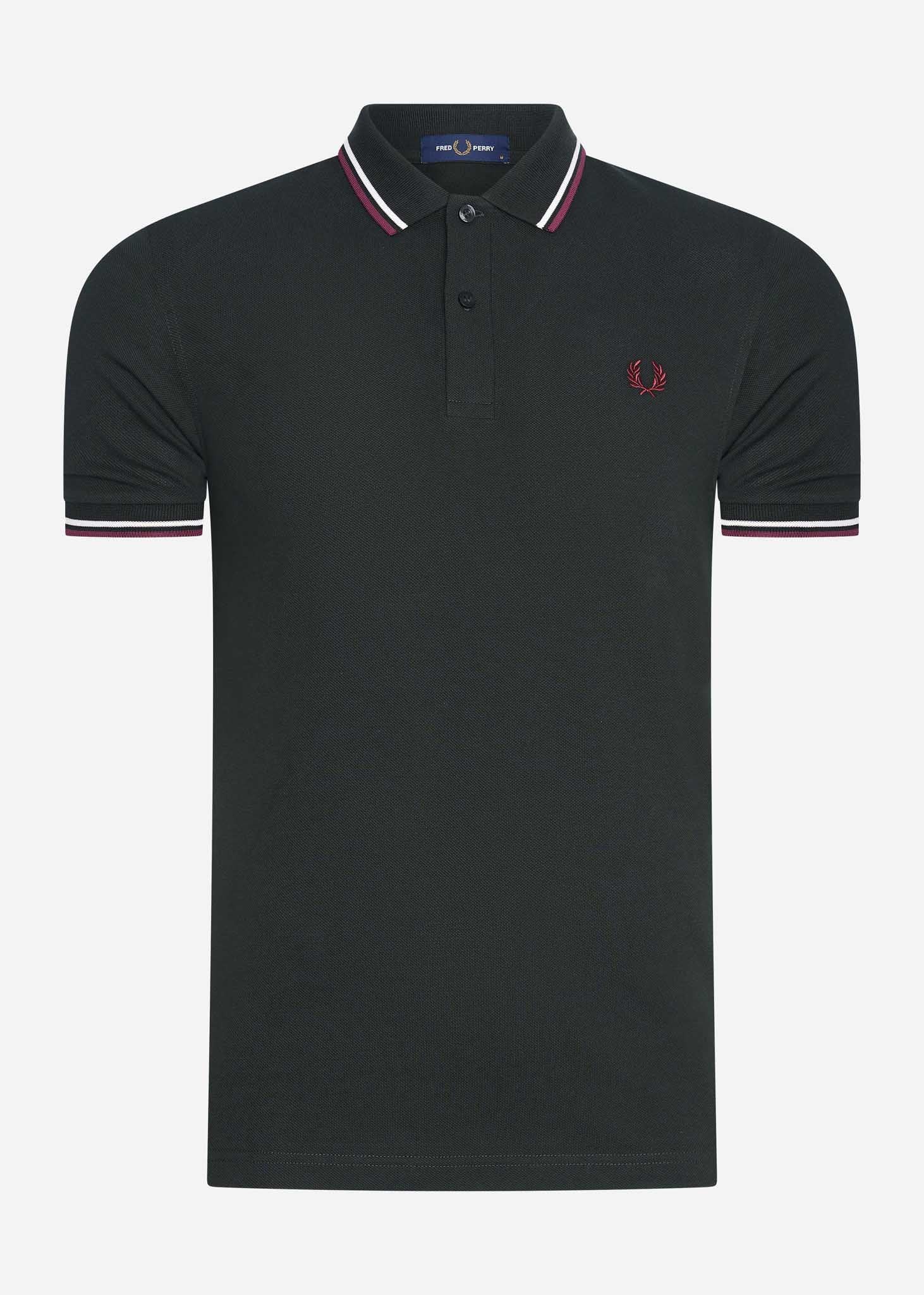 Fred Perry Polo's  Twin tipped fred perry shirt - night green 