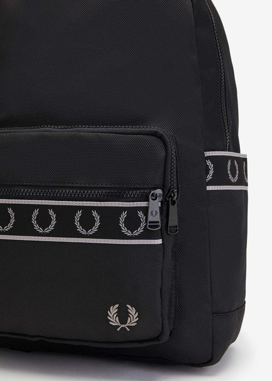 Fred Perry Tassen  Contrast tape track backpack - black 