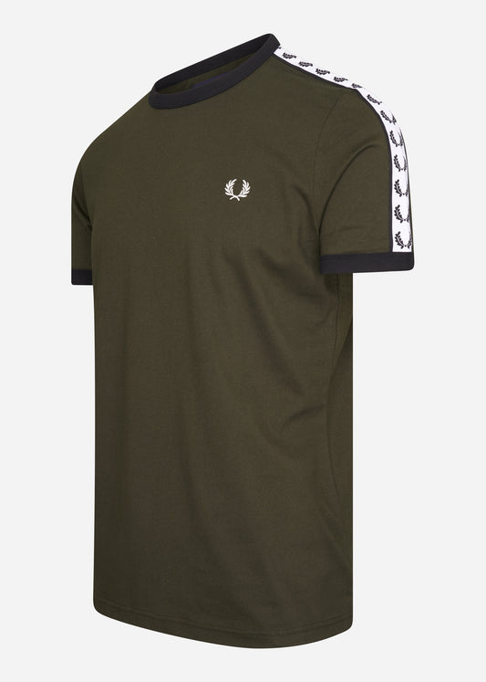 fred perry t-shirt taped ringer hunting green