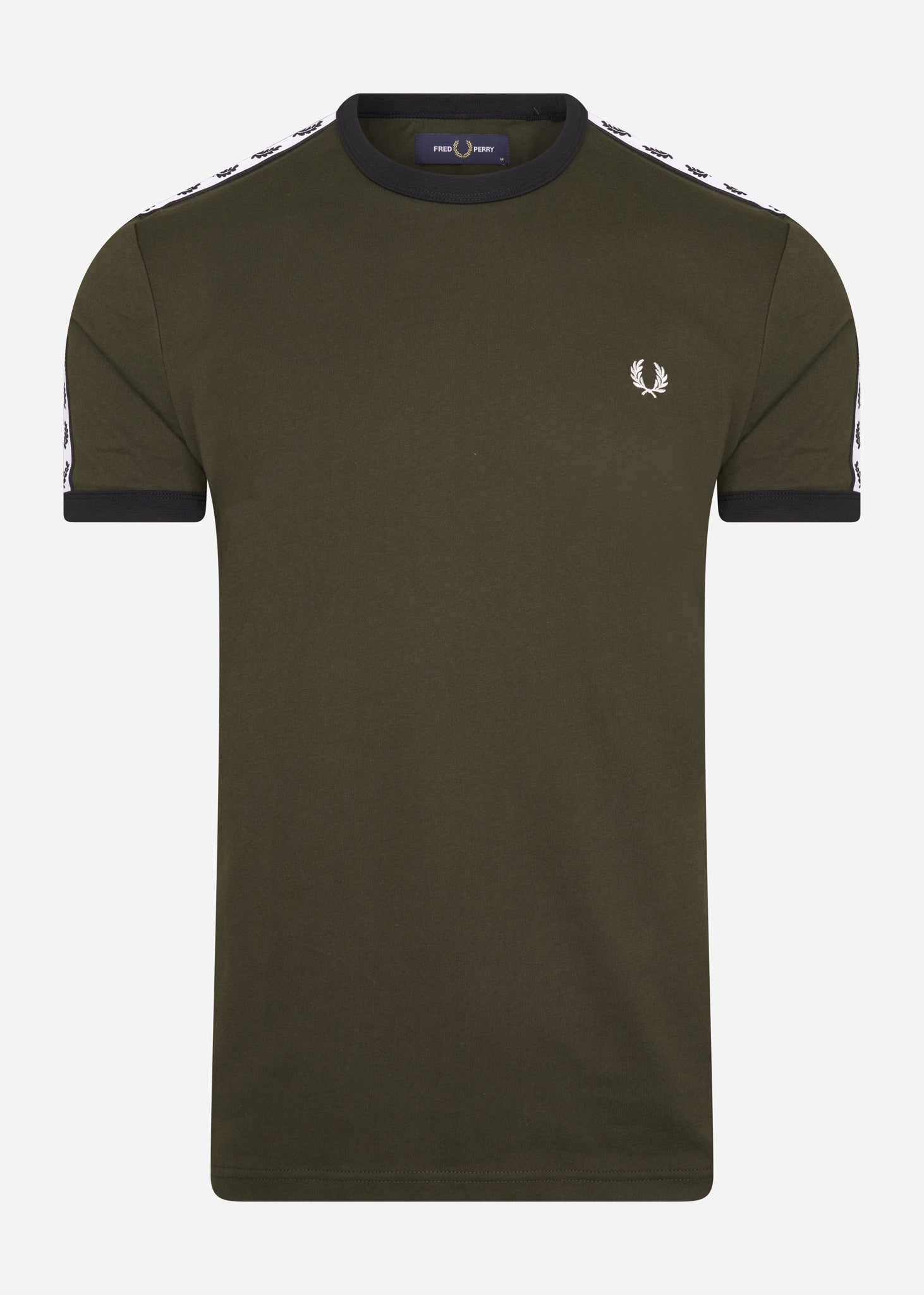 fred perry t-shirt taped ringer hunting green