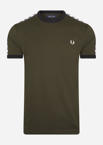 Fred Perry T-shirts  Taped ringer aw t-shirt - hunting green 