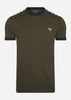 Fred Perry T-shirts  Taped ringer aw t-shirt - hunting green 