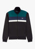 Fred Perry Vesten  Colourblock track jacket - black 