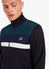 Fred Perry Vesten  Colourblock track jacket - black 