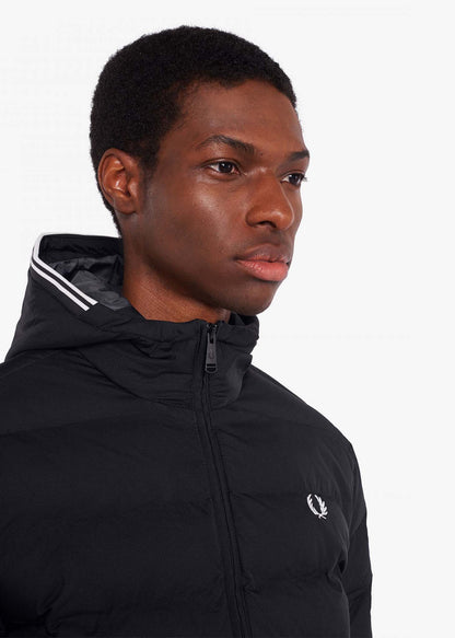 Fred Perry Jassen  Hooded insulated jacket - black 