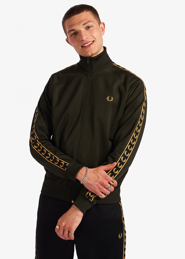 Fred Perry Cardigans  Gold tape track jacket - hunting green 