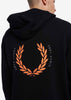 Fred Perry Hoodies  Laurel wreath hooded sweatshirt - black 