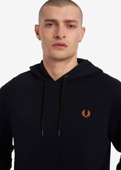 Fred Perry Hoodies  Laurel wreath hooded sweatshirt - black 