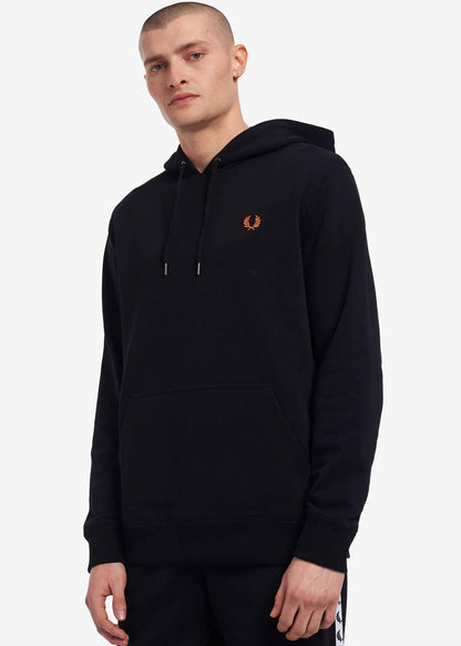 Fred Perry Hoodies  Laurel wreath hooded sweatshirt - black 