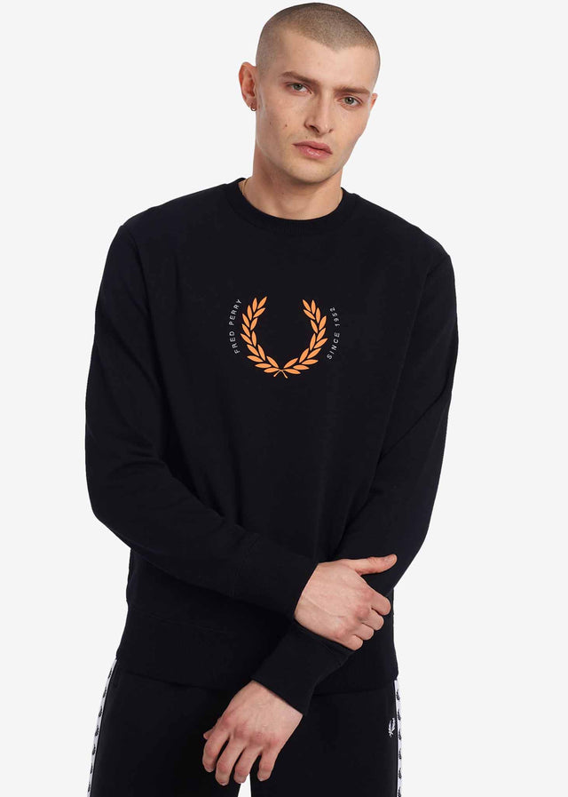 Fred Perry Sweaters  Laurel wreath sweatshirt - black 