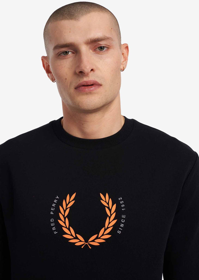 Fred Perry Sweaters  Laurel wreath sweatshirt - black 