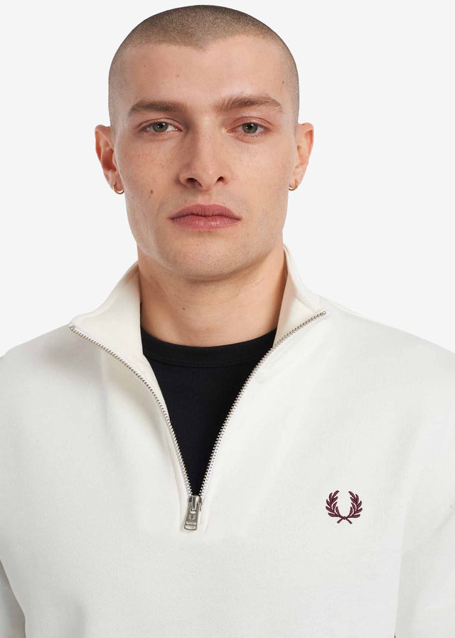 Fred Perry Sweaters  Half zip sweatshirt - snow white 