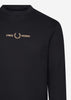 Fred Perry Truien  Graphic sweatshirt - black gold 