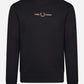 fred perry crewneck sweater black gold