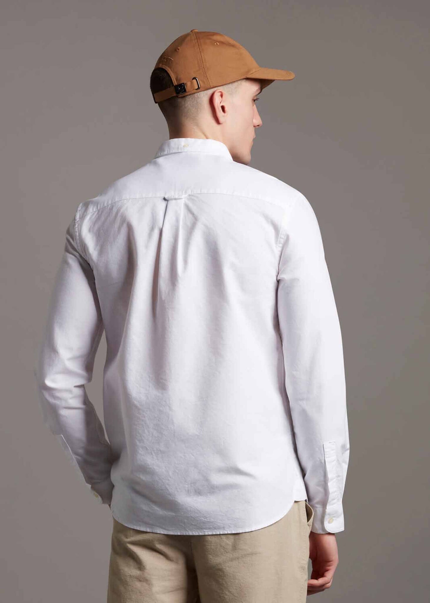 Light weight oxford shirt ss - white