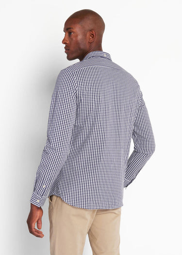 Lyle & Scott Overhemden  Slim fit gingham shirt - navy white 