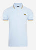 Lyle & Scott Polo's  Tipped polo - pastel blue / stand storm 