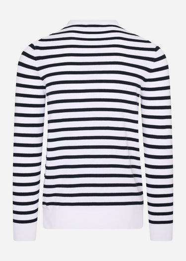 Lyle & Scott Truien  Breton stripe jumper - white 