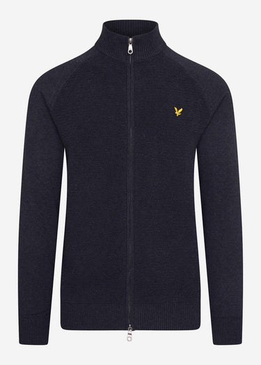 Lyle & Scott Vesten  Knitted zip through - dark navy marl 