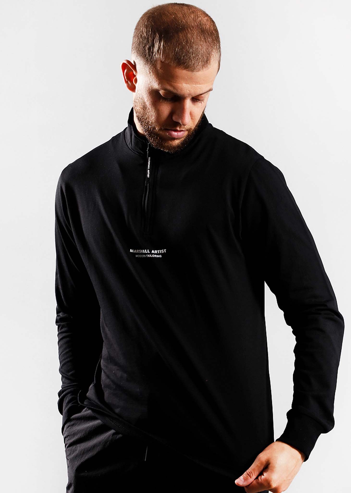 Marshall Artist Truien  Siren 1/4 zip - black 