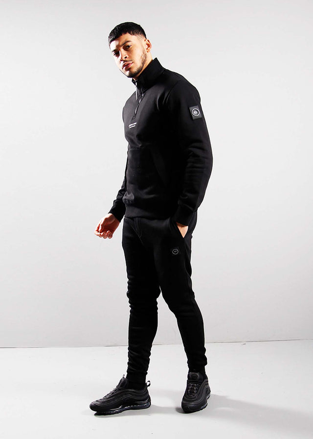 Marshall Artist Sweaters  Siren 1/4 zip sweat - black 