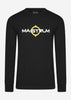 MA.Strum Longsleeve Tees  LS logo print tee - jet black 