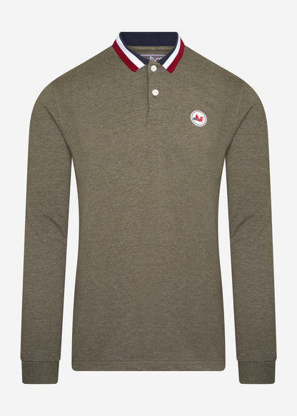 Peaceful Hooligan Longsleeve Polo's  Ledge polo - khaki 