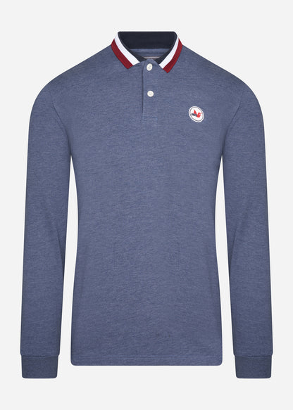 Peaceful Hooligan Longsleeve Polo's  Ledge polo - indigo 